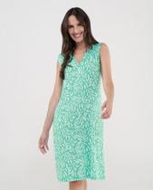 Vestido Feminino Curto Sem Mangas Macio Verde Mar Lohe Vestido Feminino Curto Sem Mangas Macio Verde Mar Lohe