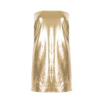 Vestido Feminino Curto Sexy De material sintético PU Liso Sem Mangas Com Decote Transpassado Para Vestido Feminino Curto Sexy De material sintético PU Liso Sem Mangas Com Decote Transpassado Para