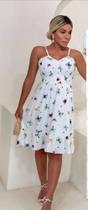Vestido Feminino curto Tamanho M ,na cor Branca .