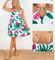 Vestido feminino curto viscose