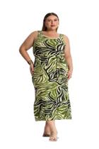 Vestido Feminino De Alça Midi Plus Size Secret Glam