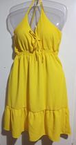 Vestido Feminino de Alcinha com Babado Em Duna Vestido Feminino de Alcinha com Babado Em Duna
