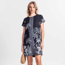 Vestido Feminino de Poly Light Viscose Estampado Endless