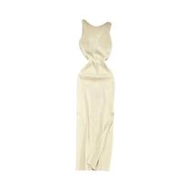 Vestido Feminino De Verão Em Tricô Justo Elegante Com Fenda Longa Para Festa YuooMuoo 2025