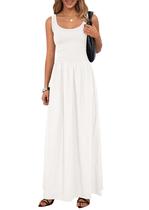 Vestido feminino de verão PRETTYGARDEN sem mangas Aline Swing