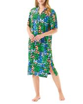 Vestido Feminino de Viscose Manga Curta Macio Verde Lohe Vestido Feminino de Viscose Manga Curta Macio Verde Lohe