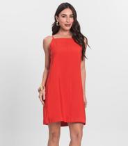 Vestido Feminino Decote Quadrado Endless Laranja Vestido Feminino Decote Quadrado Endless Laranja