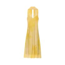 Vestido Feminino Elegante Com Estampa off the Shoulder KONDALA, Primavera Verão, Com Gola De Lenço,