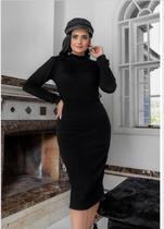 Vestido feminino em trico preto Vestido feminino em trico preto