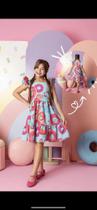 Vestido feminino estampado azul