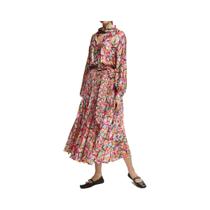 Vestido Feminino Estampado CHCH - Saia Longa para Outono e Férias