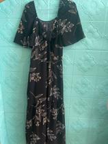 Vestido feminino Estampado com manguinha -Tamanho G