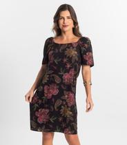 Vestido Feminino Estampado Select Preto