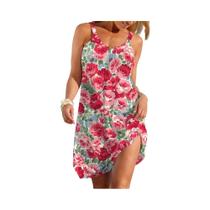Vestido Feminino Étnico Boho Casual De Verão Para Praia, Saia Solta Para Uso Diário E Férias
