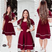Vestido Feminino Evangélico Social Luxo Gode Rodado Barato