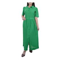 Vestido Feminino Gatos & Atos Longo Viscose Verde - G1925