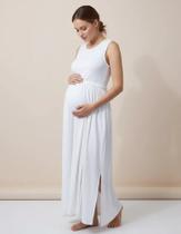 Vestido FEMININO GESTANTE Branco Emma Fiorezi Vestido FEMININO GESTANTE Branco Emma Fiorezi
