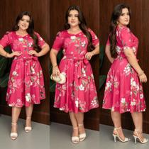 Vestido Feminino Godê Moda Evangélica Midi Rodado Elegante para Igreja Culto Recatado