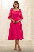 Vestido feminino Gouda Detalhe Em Rosa