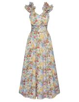 Vestido feminino GRACE KARIN 2025 com estampa floral de verão em linha A
