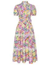 Vestido feminino GRACE KARIN floral de verão A-Line Maxi Purple