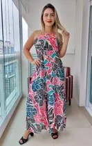 Vestido Feminino Indiano Alça c/ Regulagem Longo-Cod.5040