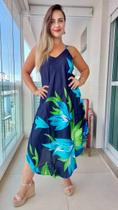 Vestido Feminino Indiano Alça c/ Regulagem Trapézio Plus Size-Cod.170127 Vestido Feminino Indiano Alça c/ Regulagem Trapézio Plus Size-Cod.170127