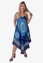 Vestido Feminino Indiano Alça Trapézio C/Regulagem e Bolso Plus Size-Cod.1603 Vestido Feminino Indiano Alça Trapézio C/Regulagem e Bolso Plus Size-Cod.1603