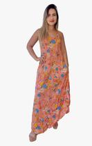 Vestido Feminino Indiano Alça Trapézio Longo Plus Size-1132