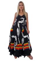 Vestido Feminino Indiano Alça Trapézio Longo Plus Size-Cod.5037 Vestido Feminino Indiano Alça Trapézio Longo Plus Size-Cod.5037