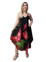 Vestido Feminino Indiano Alça Trapézio Plus Size-Cod.1025
