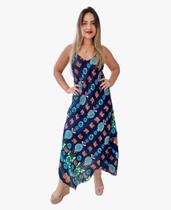 Vestido Feminino Indiano Longo Alça Plus Size -Cod.0117 Vestido Feminino Indiano Longo Alça Plus Size -Cod.0117
