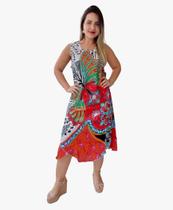 Vestido Feminino Indiano Longo Regata Plus Size -Cod.0120
