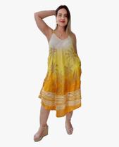 Vestido Feminino Indiano Lurex Premium Alça c/ Regulagem e Bolsos Trapézio Plus Size-Cod.200 Vestido Feminino Indiano Lurex Premium Alça c/ Regulagem e Bolsos Trapézio Plus Size-Cod.200