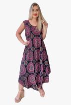 Vestido Feminino Indiano Regata Trapézio Plus Size-cod.5037