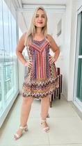Vestido Feminino Indiano Tipo Trapézio Alça c/ Regulagem-cod.1017A