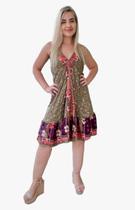 Vestido Feminino Indiano Tipo Trapézio Alça Seda Cod 022 Vestido Feminino Indiano Tipo Trapézio Alça Seda Cod 022