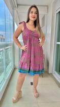 Vestido Feminino Indiano Tipo Trapézio Seda Premium Alça C/ Regulagem Cod 134