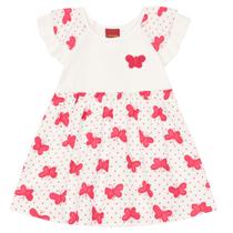 Vestido Feminino Infantil Borboleta Verm 1000198 Original