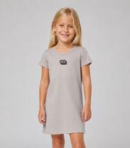Vestido Feminino Infantil Cotton Penteado Select Cinza Vestido Feminino Infantil Cotton Penteado Select Cinza