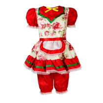 Vestido Feminino Infantil Festa Junina Com Culote Vestido Feminino Infantil Festa Junina Com Culote