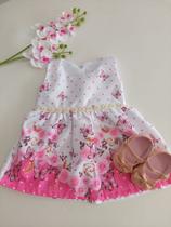 Vestido feminino infantil floral