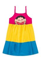 Vestido Feminino Infantil Magali Hum Delicia - Turma Da Monica Tamanho:3 anosCor:Rosa