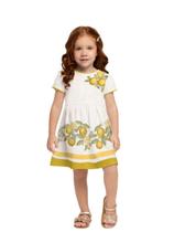 Vestido feminino infantil off white milon