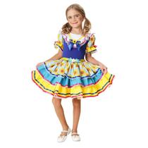 Vestido Feminino Infantil São João Festa Junina Girassol Vestido Feminino Infantil São João Festa Junina Girassol