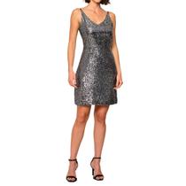 Vestido Feminino Infini Paetê Curto Prata - 93733