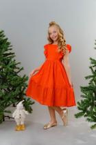Vestido feminino Isis Verão - laranja Vestido feminino Isis Verão - laranja