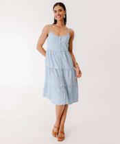 Vestido Feminino Jeans Botões Marisa Azul-66096