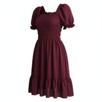 Vestido Feminino Juvenil com Babado Conforto e Estilo que Encantam! Não Encolhe Nem Amassa Vestido Feminino Juvenil com Babado Conforto e Estilo que Encantam! Não Encolhe Nem Amassa