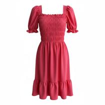 Vestido Feminino Juvenil com Babado Conforto e Estilo que Encantam! Não Encolhe Nem Amassa Vestido Feminino Juvenil com Babado Conforto e Estilo que Encantam! Não Encolhe Nem Amassa